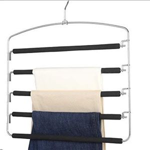 Giftol Pants Hangers 5 Layers Stainless Steel Non-Slip Foam Space Saving